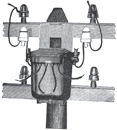 FIG. 2.  BRODIE COMBINED SWITCH AND FUSE, MOUNTED ON POLE.