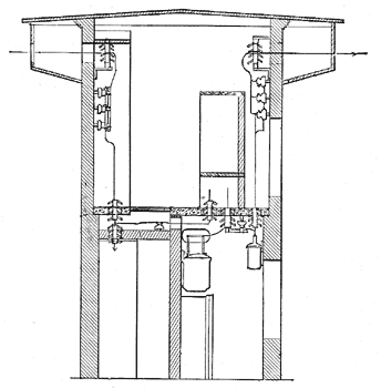 FIG. 12.  ELEVATION SHOWING ARRANGEMENT OF APPARATUS IN SCHENECTADY SWITCH HOUSE.