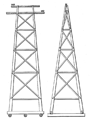 FIG. 8.  TOWER FOR TRANSMISSION LINES.