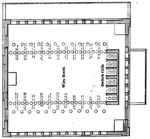 FIG. 18.SECOND FLOOR PLAN OF SWITCH HOUSE.