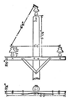FIG. 7.- POLE TOP, HIGH-TENSION TRANSMISSION LINE, MISSOURI RIVER POWER COMPANY.
