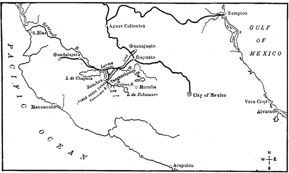 FIG. 3. - MAP OF GUANAJUATO POWER TRANSMISSION.