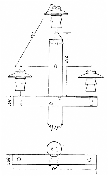 FIG. 1. -- POLE - TOP FOR HIGH - TENSION LINE OF THE WASHINGTON WATER POWER COMPANY