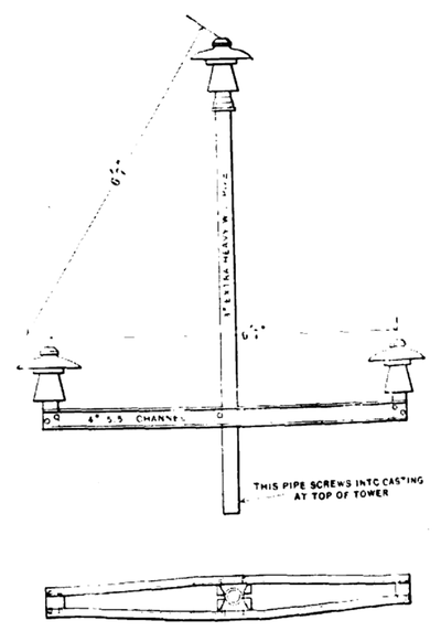 FIG. 6. -- POLE-TOP FOR THE GUANAJUATO POWER AND ELECTRIC COMPANY