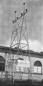ONE OF THE STEEL TOWERS BUILT FOR THE TORONTO-NIAGARA POWER COMPANY BY THE CANADA FOUNDRY CO., LTD., TORONTO.