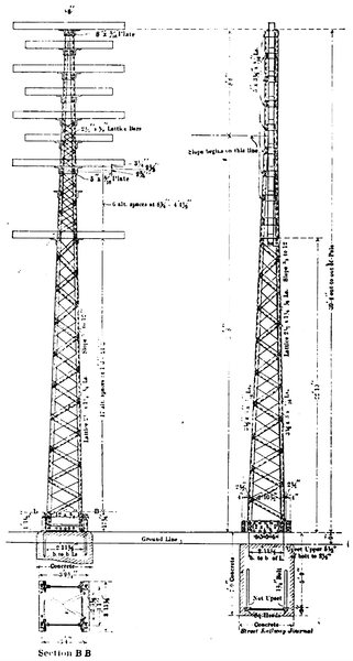 FIG. 11.  39-FT. 4-IN. STEEL POLE FOR STRAIGHT-LINE AND CURVE CONSTRUCTION