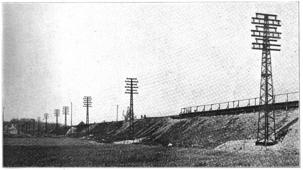 FIG. 9.  MAIN OVERHEAD TRUNK LINE NEAR WOODHAVEN JUNCTION