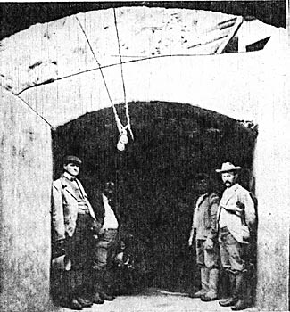 FIG. 8.  MANHOLE BETWEEN TUNNELS NOS. 17 AND 19.