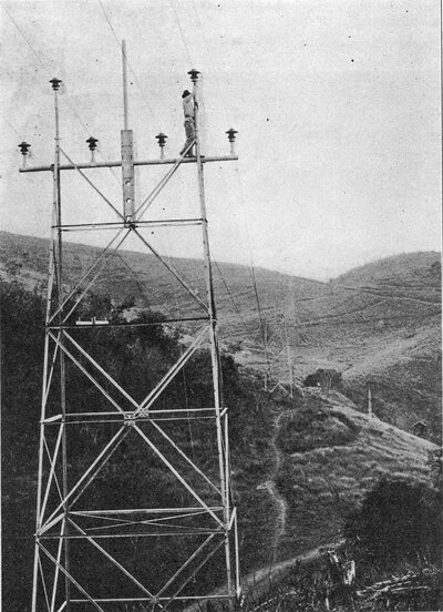 FIG. 11 -- GENERAL VIEW OF TRANSMISSION LINE TOWER.