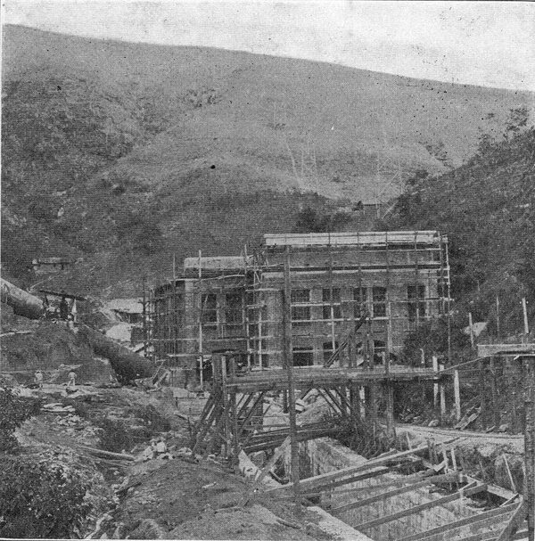 FIG. 7 -- VIEW OF GENERATING STATION, SHOWING TAIL RACE.