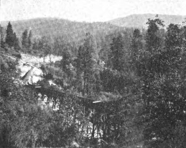 Fig. 6 "Hitting the High Places" on No. 3 Conduit Line, Looking Up Toward Crane Valley.