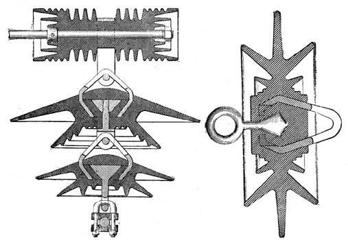 FIG. 1 AND 2.SUSPENSION AND DISK STRAIN INSULATOR.