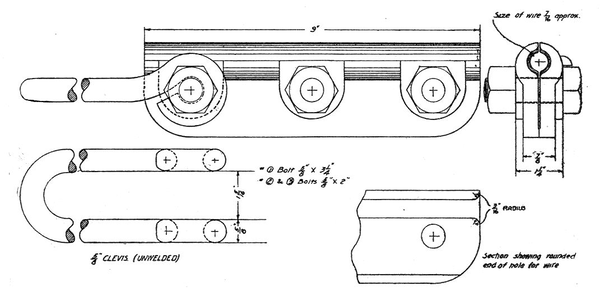 FIG. 19  DIAGRAM AND DETAILS OF ANCHOR CLAMP.