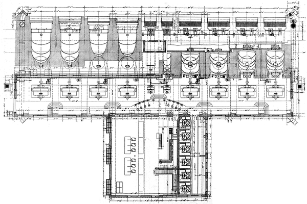 FIG. 3 -- PLAN OF GREAT FALLS GENERATING STATION.