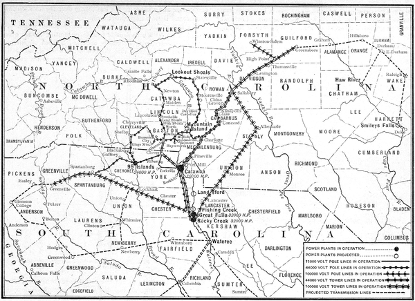 FIG. 4 -- MAP OF TRANSMISSION LINES.