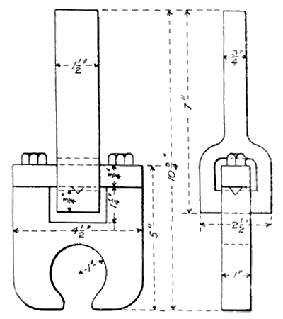 FIG. 4 -- DESIGN FOR CAST-IRON HOLDING CLIP.