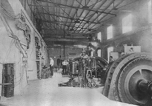 Fig. 1.  Interior of Generating Station of Arizona Power Company.