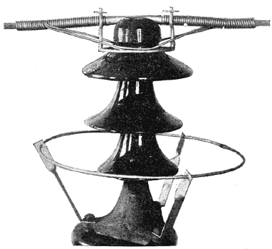 Fig. 1 - High-Tension Insulator Equipped with Arcing Ring.