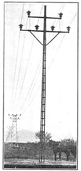 Fig. 7 - Connection Between Pole and Tower Line.