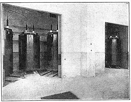 Fig. 12 - High-Tension Transformers, White River Station.