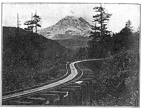 Fig. 20 - Flume of Electron Station. Mount Rainier in Distance.