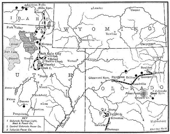Fig. 4 - Transmission Systems in Idaho, Utah and Colorado.