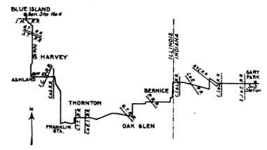 FIG. 1  MAP OF GARY & INTERURBAN SYSTEM