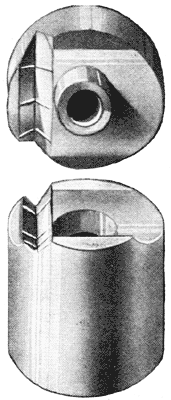 Split Knob Showing Meeting Faces and Grooves.