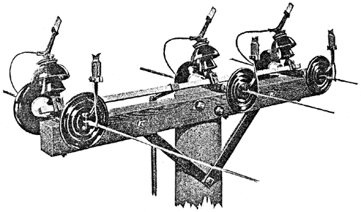 Strain Insulator Switch in Open Position on Pole.