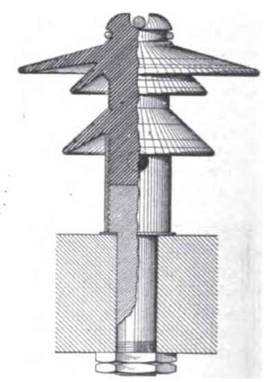Fig. 3.--Partial Section of Pin - Type Insulator with Improved Pin Mounting.