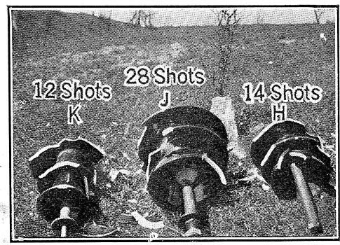 FIG. 34  AFTER NUMBER OF SHOTS AS INDICATED