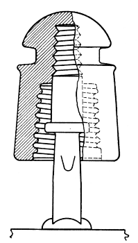 FIG. 7C. P. DESIGN ON LONG STEEL PIN WITH BAFFLE