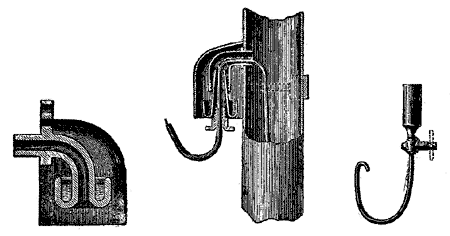 FIGS. 3. 4 AND 5.  FLUID INSULATORS AND FILLING TUBE.