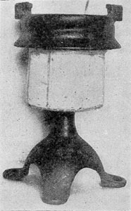 FIG. 9.  PORCELAIN INSULATOR USED FOR INSULATING THIRD RAIL, SOUTH SIDE ELEVATED RAILROAD, CHICAGO.