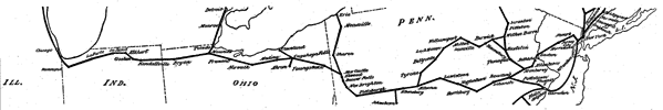 Fig. 7.  Detail map of New York-Chicago Long-Distance Telephone Line