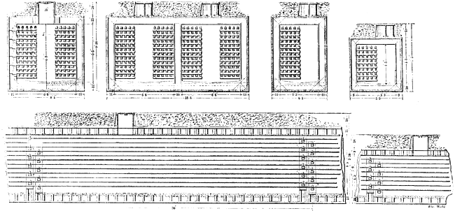 FIG 1. - LONGITUDINAL AND CROSS SECTIONS OF THE ELECTRIC SUBWAY ON THE WORLD