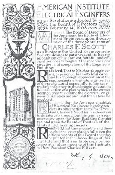 RESOLUTIONS IN HONOR OF MR. SCOTT