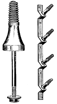 FIGS. 1 AND 2.  POLE AND BRACKET PINS.