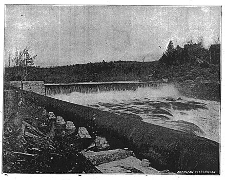 FIG. 5.  VIEW OF DAM AND FLUME.