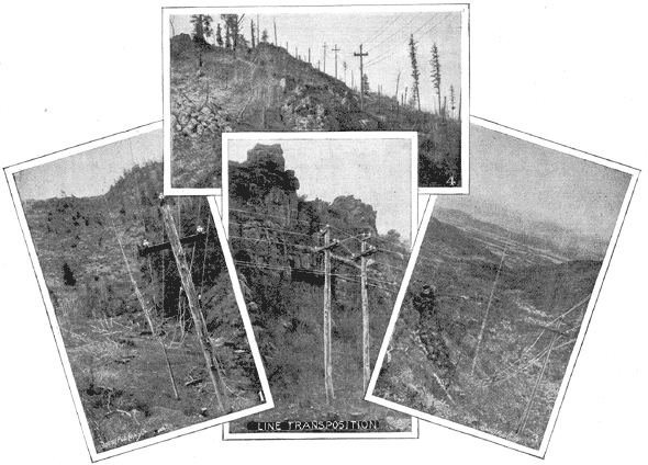 FIG. 1. - VIEWS OF THE LINE CONSTRUCTION.