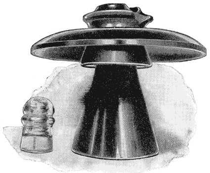 FIG. 9.  HIGH-TENSION INSULATOR.