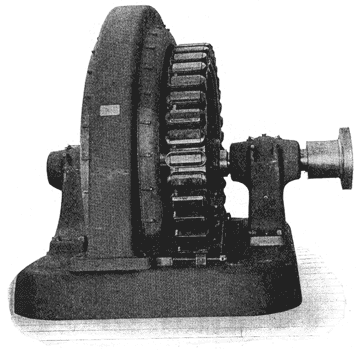 FIG. 12.  750-K. THREE-PHASE GENERATOR, SHOWING ARMATURE WITHDRAWN.