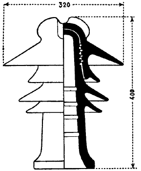 FIG. 3 - 60,000 VOLT INSULATOR.