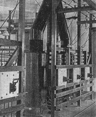 FIG. 4.  SWITCHES AND POWER TRANSFORMERS AT SUB-STATION.