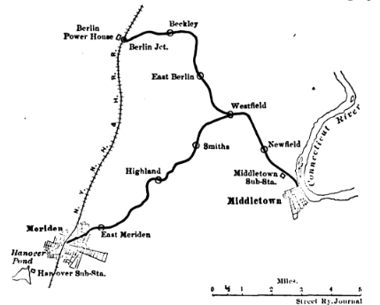 MAP SHOWING LINES EQUIPPED