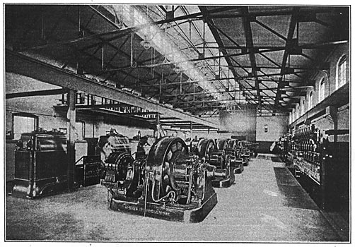 FIG. 1.  GENERAL VIEW OF THE TRANSFORMER ROOM OF WATERBURY SUB-STATION NO. 1.