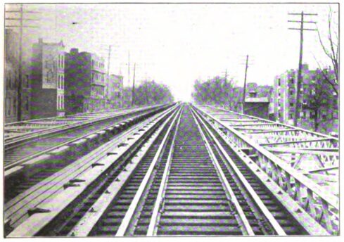 Fig. 8. Standard Third-rail Construction on Atlantic Avenue Elevated Structure.