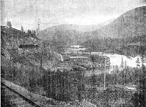 FIGURE 2. - A GENERAL VIEW OF BONNINGTON FALLS AND THE POWER HOUSE.