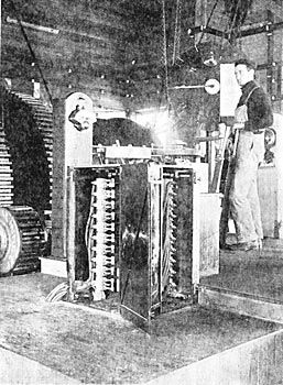 FIGURE 22. - VIEW OF CONTROLLER FOR INDUCTION MOTOR AT WAR EAGLE MINE.