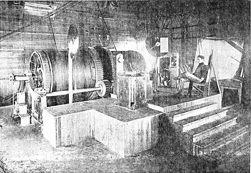 FIGURE 24. - GENERAL VIEW OF INDUCTION HOISTS AT WAR EAGLE MINE.